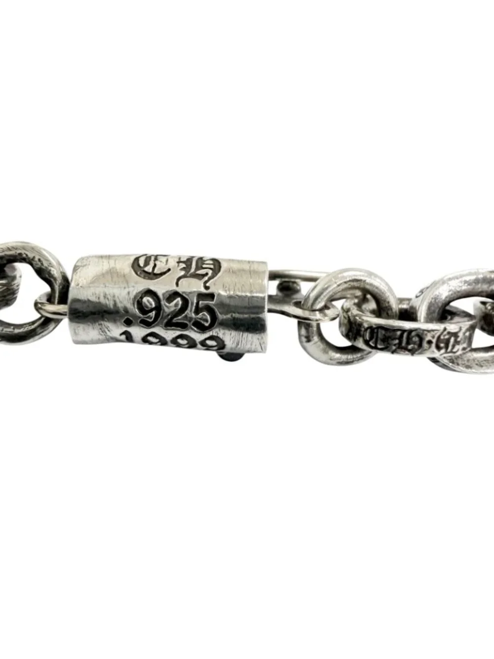 Chrome Hearts Paper Chain 18 Inch Logo Necklace Silver